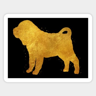 Shar Pei golden art Sticker